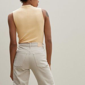 NWT Everlane Pima Micro-Rib Funnel-Neck Tank - M